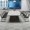 Black Conference Chair Stackable Metal Frame Mesh Back Padded Seat Office Waiting Room Chair